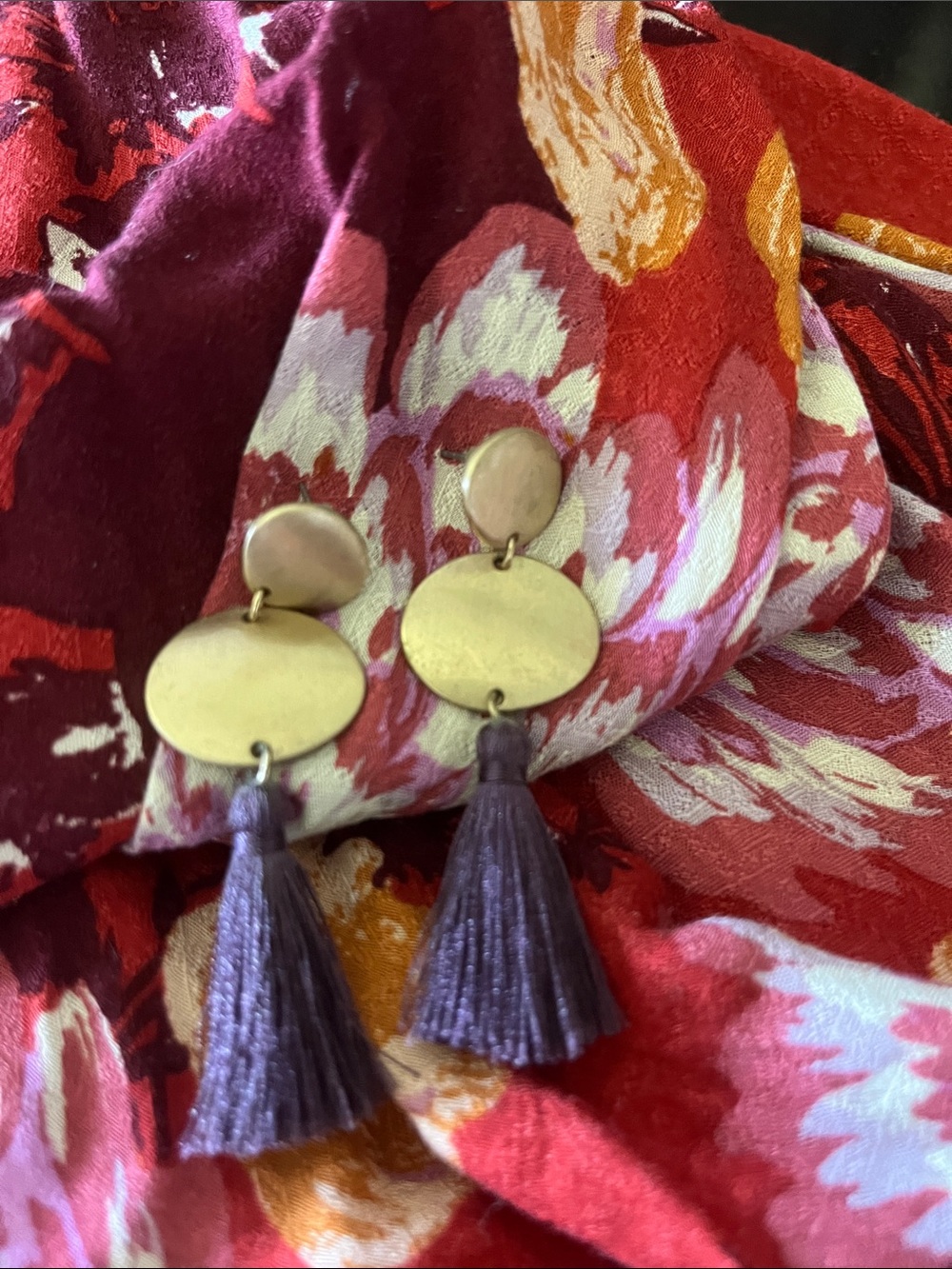 🌺Free People Red Floral Maxi Dress🌺
💜🌷Free Earrings w Purchase🌷💜 - Picture 13 of 13
